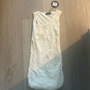 NWT white fox white mini dress